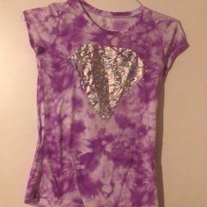 Girl’s Justice Purple w Silver Diamond shirt